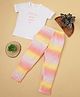 RAINE AND JAINE Cotton Knit Half Sleeves Girls Just Wanna Sleep In Text Printed Night Suit Set - Multi Colour