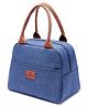 House of Quirk Insulated Reusable Lunch Bag Tote Bag for Women Printed Lunch Bag for School Picnic Office Outdoor Gym (Denim Blue)