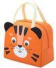 House of Quirk Insulated Lunch Bag Office Lunch Bag Cooler Bag Lunch Bag Picnic Bag Pocket Bag Waterproof Insulated Canvas for Women, Men, School and Office Girls Kids (Orange Tiger), 5 Liters