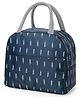 House of Quirk Insulated Lunch Bags Small for Women Work,Student Kids to School,Thermal Cooler Tote Bag Picnic Organizer Storage Lunch Box Portable (Blue Leaf) (Nylon)
