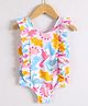 Mark & Mia Sleeveless V Cut Swimsuit With Dino Print - Multicolor