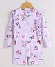 Mark & Mia Full Sleeves Legged Swimsuit With Bunny & Floral Print - Purple