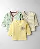OHMS Single Jersey Knit Full Sleeves Jhablas with Jungle Theme Print Pack of 3 - Yellow & Light Green