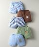 OHMS Single Jersey Knit Knee Length Shorts with Animal Print Pack of 5 - Multicolor