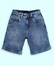 Kiddopanti Denim Washed Shorts - Medium Blue