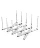 MOMISY Pot Lid Organizer, Stainless Steel, Adjustable Length, 4 Dividers