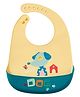 MOMISY Baby Bib For Newborn Waterproof Silicone Apron Wipeable Stain Resistant With pocket (1, YellowDog)