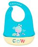 MOMISY Baby Bib For Newborn Waterproof Silicone Apron Wipeable Stain Resistant With pocket (1, RamaCow)