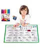 Bunie English Alphabet Reusable Coloring Mat with 12pcs Sketch Pens - Multicolor