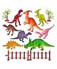 Bunie Realistic Dinosaur Figure Play Set for Kids  Pack of 8 Multicolor