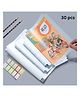 Transparent Book Cover self adhesive Film | Book Binding Cover sticky | Waterproof Self-Adhesive | [30 Pcs  3 Different Sizes  10 Each] | Protective Cover for Office, School, Textbooks & Notebooks