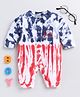 Wonderchild Full Sleeves Tie Dye Romper - Navy Blue & Red