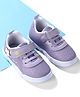 Cute Walk by Babyhug Velcro Closure Sneaker Shoes With Floral Applique - Purple