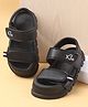 Babyoye Sandals With Velcro Closure with Brand Logo - Black