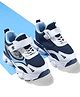 Cute Walk By Babyhug Velcro Closure Sneakers With Lace Detailing - Navy Blue