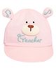 Kidofash Cotton Bear Applique Detailed Cap - Pink