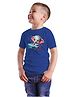 Bratma Cotton Half Sleeves Elephant Printed Tee - Navy Blue
