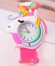 Babyhug Unicorn Shaped Analog Watch Free Size - Fuchsia