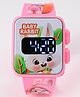 Babyhug Free Size Digital Watch With Baby Rabbit Print - Pink