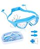 Uniquebuyin Premium Swimming Goggles, Anti-Fog Kids Swimming Goggles with Ear Plugs and , UV Protection Wide Vision Kids Swimming Glasses with Adjustable Silicone Strap- ( Assorted color Any Color Can be Ship, Pack of 1)