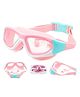 Uniquebuyin Premium, Anti-Fog Kids Swimming Goggles with Ear Plugs and,UVProtection Wide Vision with Adjustable Strap for Boys,Girls-AnyColorShip,Pack of 1