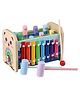 Happy Hues 4 in 1 Multiactivity Wooden Montessori Toys Toddlers- Includes Whack a Mole- Fishing- Xylophone- Sliding Maze & More- Fine Motor Skills & Sensory Toys for Kids