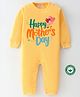 BLUSHES 100% Cotton Mothers Day Theme Full Sleeves Typography Printed Romper - Yellow