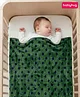 Babyhug Lightweight Single Ply Mink Blanket Polka Dots Print - Teal