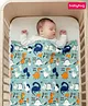 Babyhug Lightweight Single Ply Mink Blanket Dino Print - Green