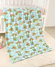 Babyhug Lightweight Single Ply Mink Blanket Avacado Print - Blue