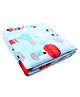 Babyhug Premium Coral Blanket Bunny in Hot Air Balloon Print - Blue| Machine Washable| Soft Breathable Material| Wrinkle Resistant| Quick Dry