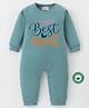 BLUSHES 100% Cotton Mothers Day Theme Full Sleeves World Best Mom Text Printed Romper - Olive Green