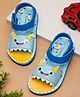 ONYC Monster Designed & Applique Detailed Sandals With Velcro Closure - Sky Blue