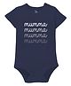 Zeezeezoo Mother Theme 100% Cotton Half Sleeves Mumma Text Printed Onesie - Navy Blue