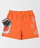 Totle Cotton Space Theme Patch Detailed Shorts - Orange