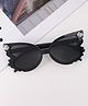 Babyhug Heart Shaped Sunglasses with Floral Applique - Black