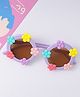 Babyhug Round Sunglasses with Floral Applique Free Size - Purple