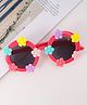Babyhug Round Sunglasses with Floral Applique Free Size - Red