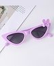 Babyhug Cat Eye Shape Sunglasses with Bow Applique - Purple