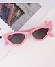 Babyhug Cat Eye Shape Sunglasses with Bow Applique - Pink