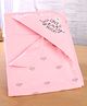 Simply Interlock Knit Hooded Towel With Text Print L 80 x B 80 cm - Pink