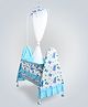 BUBBLEBABY Premium Baby Big Buddy Cradle With Mosquito Net All 360° Rotating Wheels With Wheel Lock Storage Basket - Blue