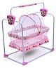 BUBBLEBABY Premium Butterfly Cradle With Mosquito Net Wheels - Pink