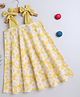 The Magic Wand Cotton Sleeveless Floral Printed Dress - Yellow