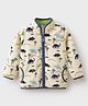 Mark & Mia Full Sleeves Winter Jacket With Dino Print - Beige