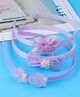 Babyhug Hairbands with Floral Bow & Strawberry Applique Pack of 3 Free Size - Purple
