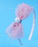 Babyhug Hairband with Bow Applique & Pearl Detailing Free Size - Pink