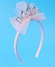 Babyhug Free Size Hair Band Tiara & Bow Applique - Pink