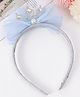 Babyhug Free Size Hair Band Tiara & Bow Applique - Light Blue