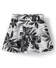 CrayonFlakes Cotton Knit Floral Printed Skirt With Attached Shorts - Off White